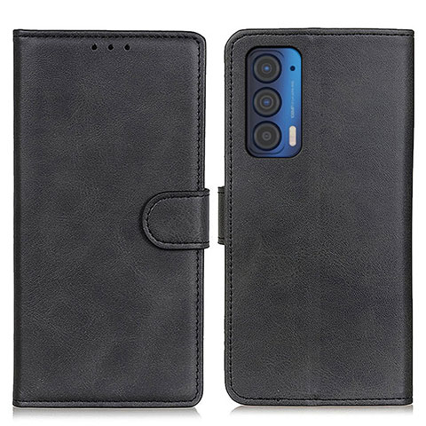 Handytasche Stand Schutzhülle Flip Leder Hülle A05D für Motorola Moto Edge (2021) 5G Schwarz