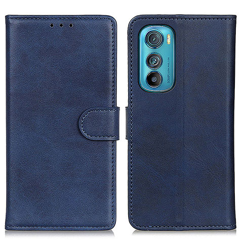 Handytasche Stand Schutzhülle Flip Leder Hülle A05D für Motorola Moto Edge 30 5G Blau