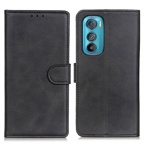 Handytasche Stand Schutzhülle Flip Leder Hülle A05D für Motorola Moto Edge 30 5G Schwarz