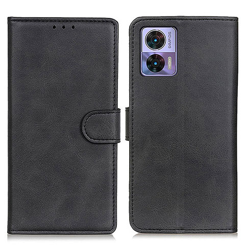 Handytasche Stand Schutzhülle Flip Leder Hülle A05D für Motorola Moto Edge 30 Lite 5G Schwarz