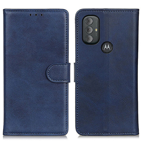 Handytasche Stand Schutzhülle Flip Leder Hülle A05D für Motorola Moto G Play (2023) Blau