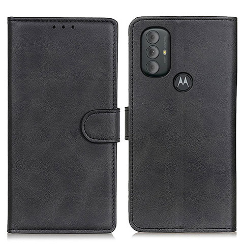 Handytasche Stand Schutzhülle Flip Leder Hülle A05D für Motorola Moto G Power (2022) Schwarz