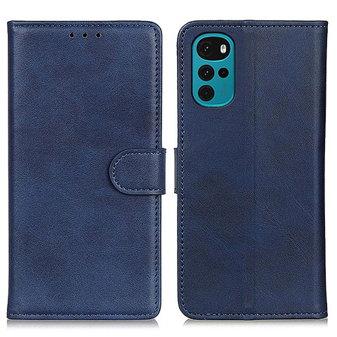 Handytasche Stand Schutzhülle Flip Leder Hülle A05D für Motorola Moto G22 Blau