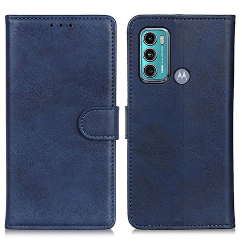 Handytasche Stand Schutzhülle Flip Leder Hülle A05D für Motorola Moto G40 Fusion Blau