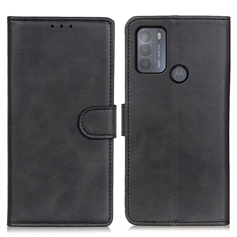 Handytasche Stand Schutzhülle Flip Leder Hülle A05D für Motorola Moto G50 Schwarz