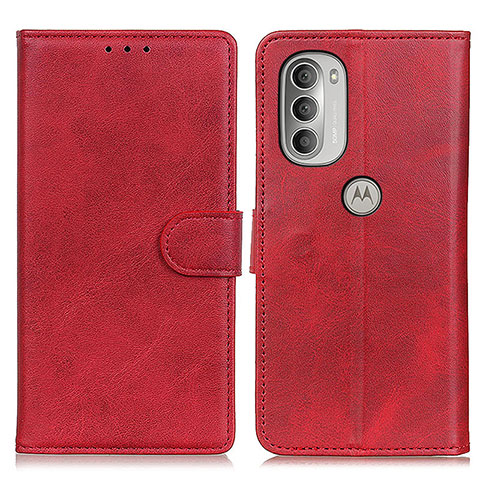 Handytasche Stand Schutzhülle Flip Leder Hülle A05D für Motorola Moto G51 5G Rot