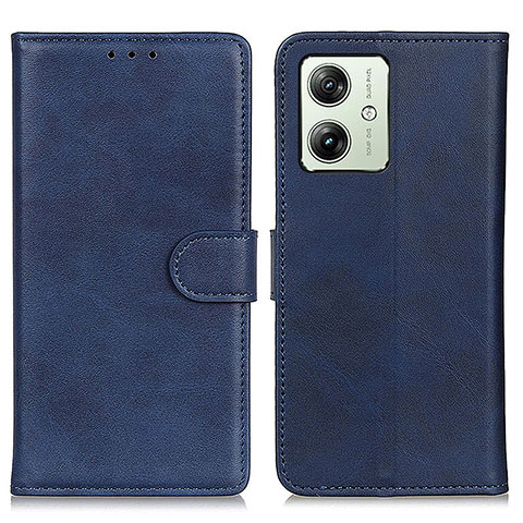 Handytasche Stand Schutzhülle Flip Leder Hülle A05D für Motorola Moto G54 5G Blau