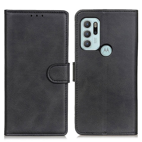 Handytasche Stand Schutzhülle Flip Leder Hülle A05D für Motorola Moto G60s Schwarz