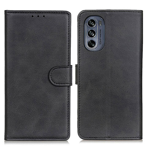 Handytasche Stand Schutzhülle Flip Leder Hülle A05D für Motorola Moto G62 5G Schwarz