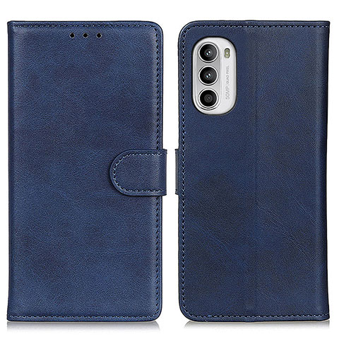 Handytasche Stand Schutzhülle Flip Leder Hülle A05D für Motorola Moto G71s 5G Blau