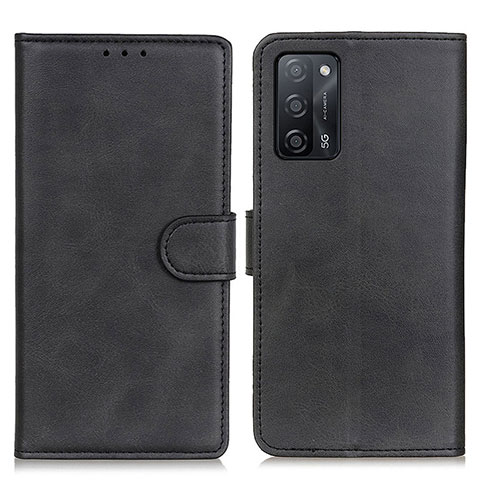 Handytasche Stand Schutzhülle Flip Leder Hülle A05D für Oppo A55 5G Schwarz