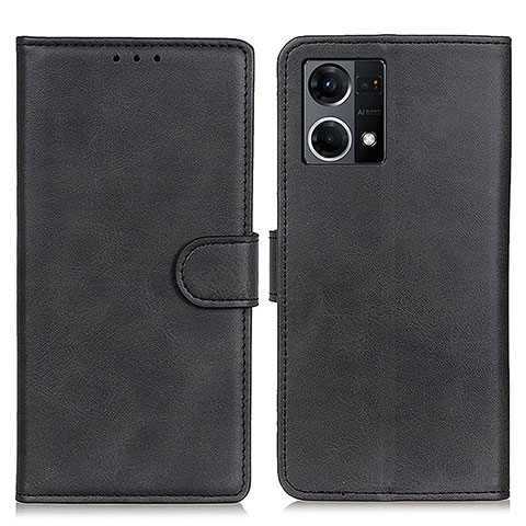 Handytasche Stand Schutzhülle Flip Leder Hülle A05D für Oppo F21s Pro 4G Schwarz