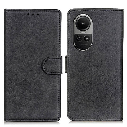 Handytasche Stand Schutzhülle Flip Leder Hülle A05D für Oppo Reno10 Pro 5G Schwarz