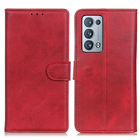 Handytasche Stand Schutzhülle Flip Leder Hülle A05D für Oppo Reno6 Pro+ Plus 5G Rot