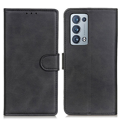 Handytasche Stand Schutzhülle Flip Leder Hülle A05D für Oppo Reno6 Pro+ Plus 5G Schwarz