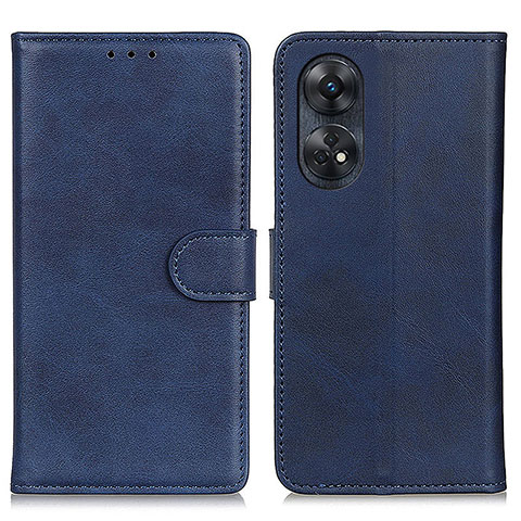 Handytasche Stand Schutzhülle Flip Leder Hülle A05D für Oppo Reno8 T 4G Blau