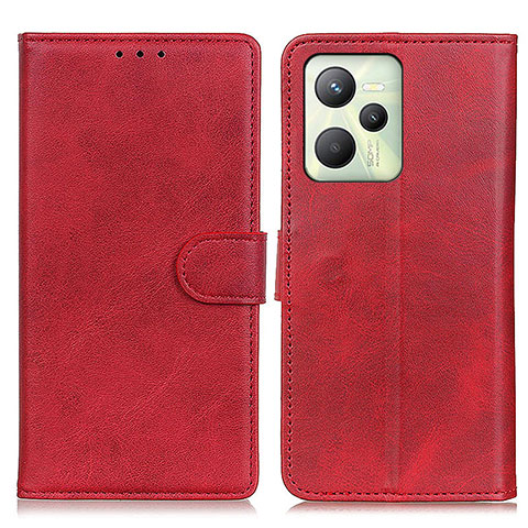 Handytasche Stand Schutzhülle Flip Leder Hülle A05D für Realme C35 Rot