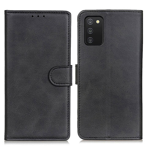 Handytasche Stand Schutzhülle Flip Leder Hülle A05D für Samsung Galaxy A02s Schwarz