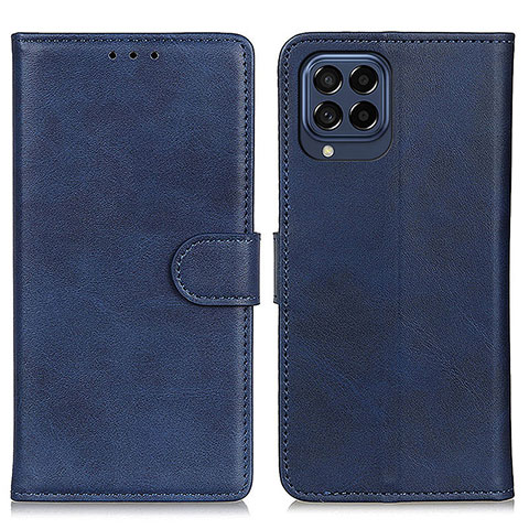 Handytasche Stand Schutzhülle Flip Leder Hülle A05D für Samsung Galaxy M53 5G Blau