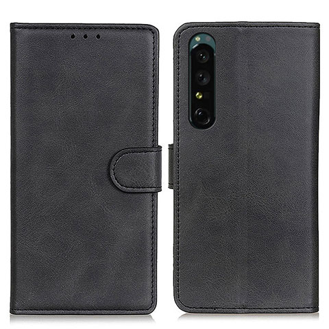 Handytasche Stand Schutzhülle Flip Leder Hülle A05D für Sony Xperia 1 V Schwarz