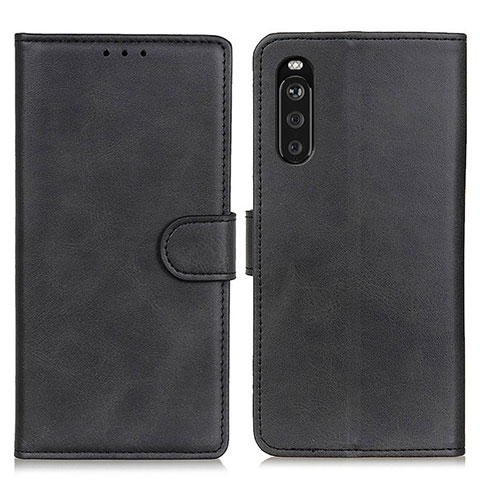 Handytasche Stand Schutzhülle Flip Leder Hülle A05D für Sony Xperia 10 III Lite Schwarz