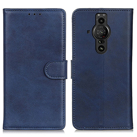 Handytasche Stand Schutzhülle Flip Leder Hülle A05D für Sony Xperia PRO-I Blau