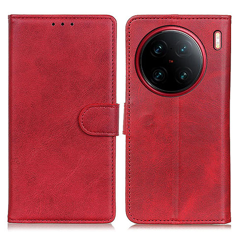 Handytasche Stand Schutzhülle Flip Leder Hülle A05D für Vivo X90 Pro 5G Rot