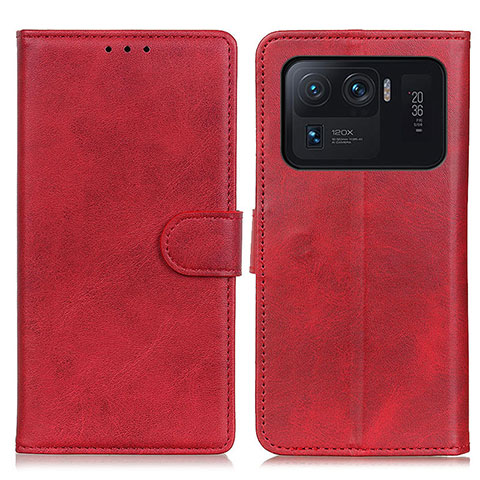 Handytasche Stand Schutzhülle Flip Leder Hülle A05D für Xiaomi Mi 11 Ultra 5G Rot