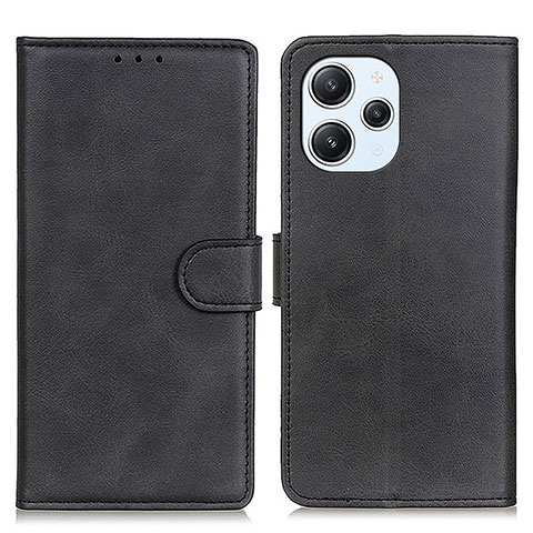 Handytasche Stand Schutzhülle Flip Leder Hülle A05D für Xiaomi Redmi 12 4G Schwarz