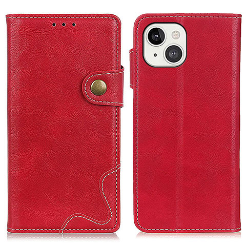 Handytasche Stand Schutzhülle Flip Leder Hülle A06 für Apple iPhone 14 Rot