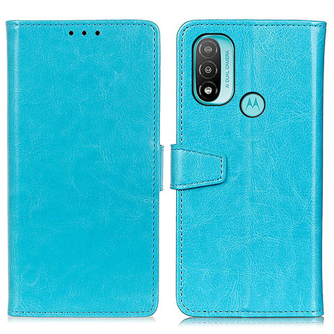 Handytasche Stand Schutzhülle Flip Leder Hülle A06D für Motorola Moto E20 Hellblau