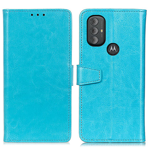 Handytasche Stand Schutzhülle Flip Leder Hülle A06D für Motorola Moto G Power (2022) Hellblau