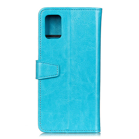 Handytasche Stand Schutzhülle Flip Leder Hülle A06D für Motorola Moto G100 5G Hellblau