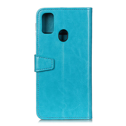 Handytasche Stand Schutzhülle Flip Leder Hülle A06D für Motorola Moto G31 Hellblau