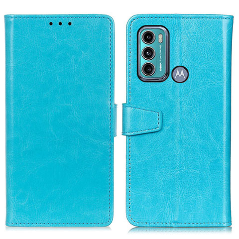 Handytasche Stand Schutzhülle Flip Leder Hülle A06D für Motorola Moto G40 Fusion Hellblau