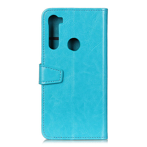 Handytasche Stand Schutzhülle Flip Leder Hülle A06D für Motorola Moto One Fusion Plus Hellblau