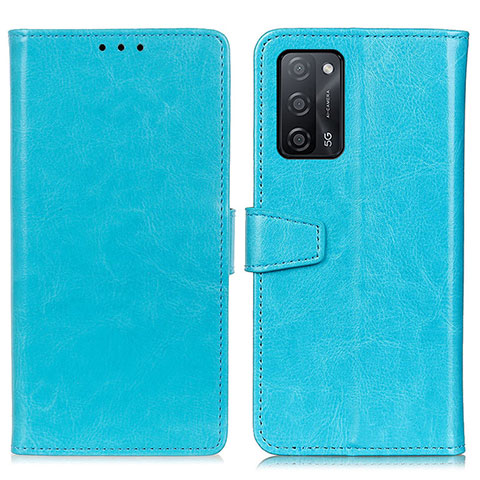 Handytasche Stand Schutzhülle Flip Leder Hülle A06D für Oppo A55 5G Hellblau