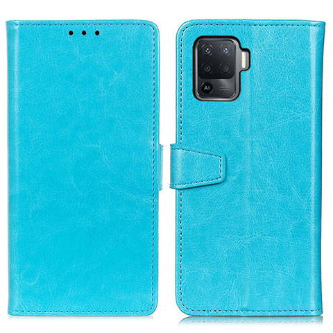 Handytasche Stand Schutzhülle Flip Leder Hülle A06D für Oppo A94 4G Hellblau