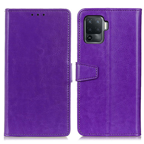 Handytasche Stand Schutzhülle Flip Leder Hülle A06D für Oppo A94 4G Violett