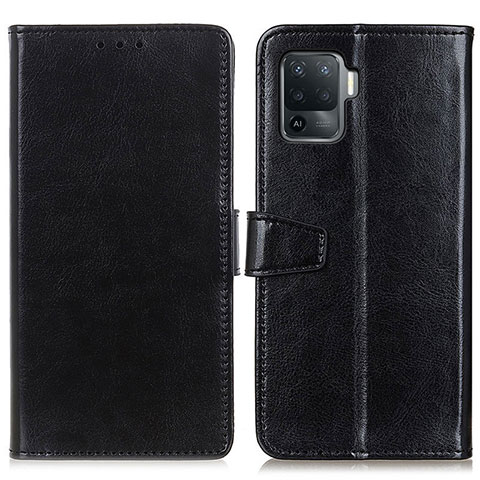 Handytasche Stand Schutzhülle Flip Leder Hülle A06D für Oppo F19 Pro Schwarz