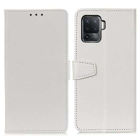 Handytasche Stand Schutzhülle Flip Leder Hülle A06D für Oppo F19 Pro Weiß