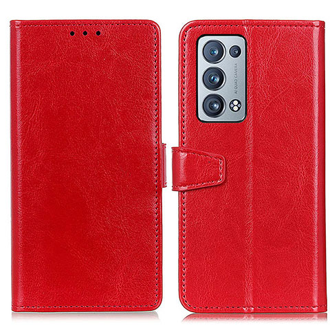 Handytasche Stand Schutzhülle Flip Leder Hülle A06D für Oppo Reno6 Pro 5G Rot