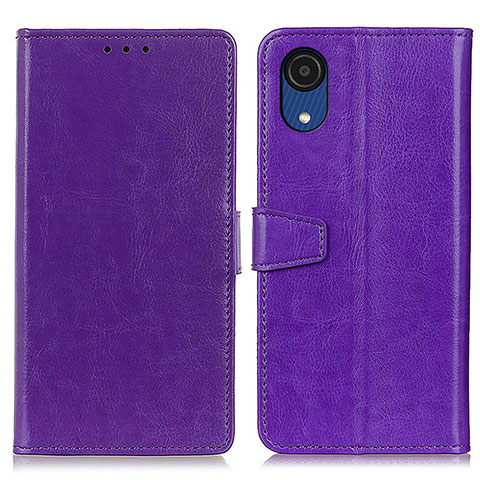 Handytasche Stand Schutzhülle Flip Leder Hülle A06D für Samsung Galaxy A03 Core Violett