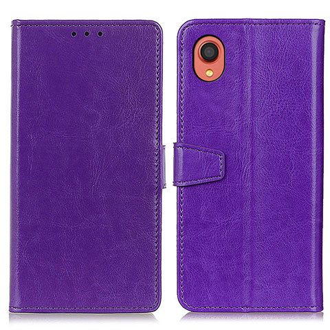 Handytasche Stand Schutzhülle Flip Leder Hülle A06D für Samsung Galaxy A22 5G SC-56B Violett