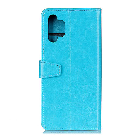 Handytasche Stand Schutzhülle Flip Leder Hülle A06D für Samsung Galaxy A32 5G Hellblau