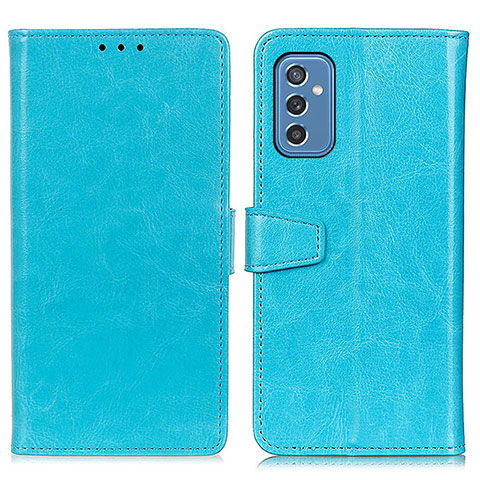 Handytasche Stand Schutzhülle Flip Leder Hülle A06D für Samsung Galaxy M52 5G Hellblau