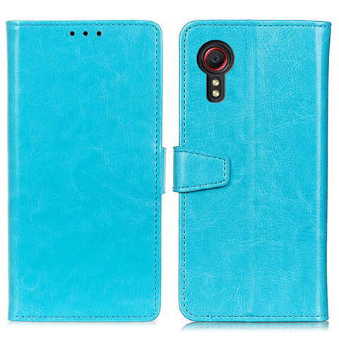 Handytasche Stand Schutzhülle Flip Leder Hülle A06D für Samsung Galaxy XCover 5 SM-G525F Hellblau