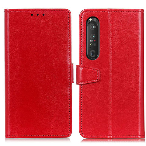 Handytasche Stand Schutzhülle Flip Leder Hülle A06D für Sony Xperia 1 III Rot