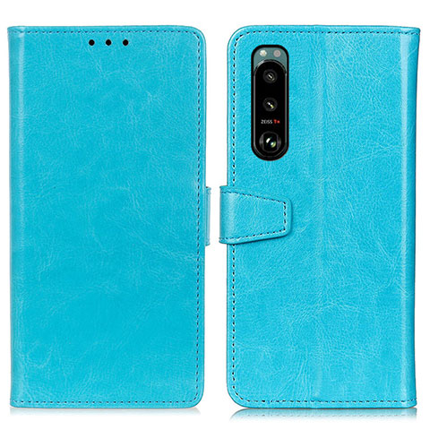 Handytasche Stand Schutzhülle Flip Leder Hülle A06D für Sony Xperia 5 III SO-53B Hellblau