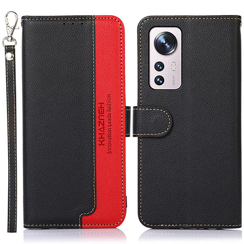 Handytasche Stand Schutzhülle Flip Leder Hülle A06D für Xiaomi Mi 12X 5G Rot und Schwarz